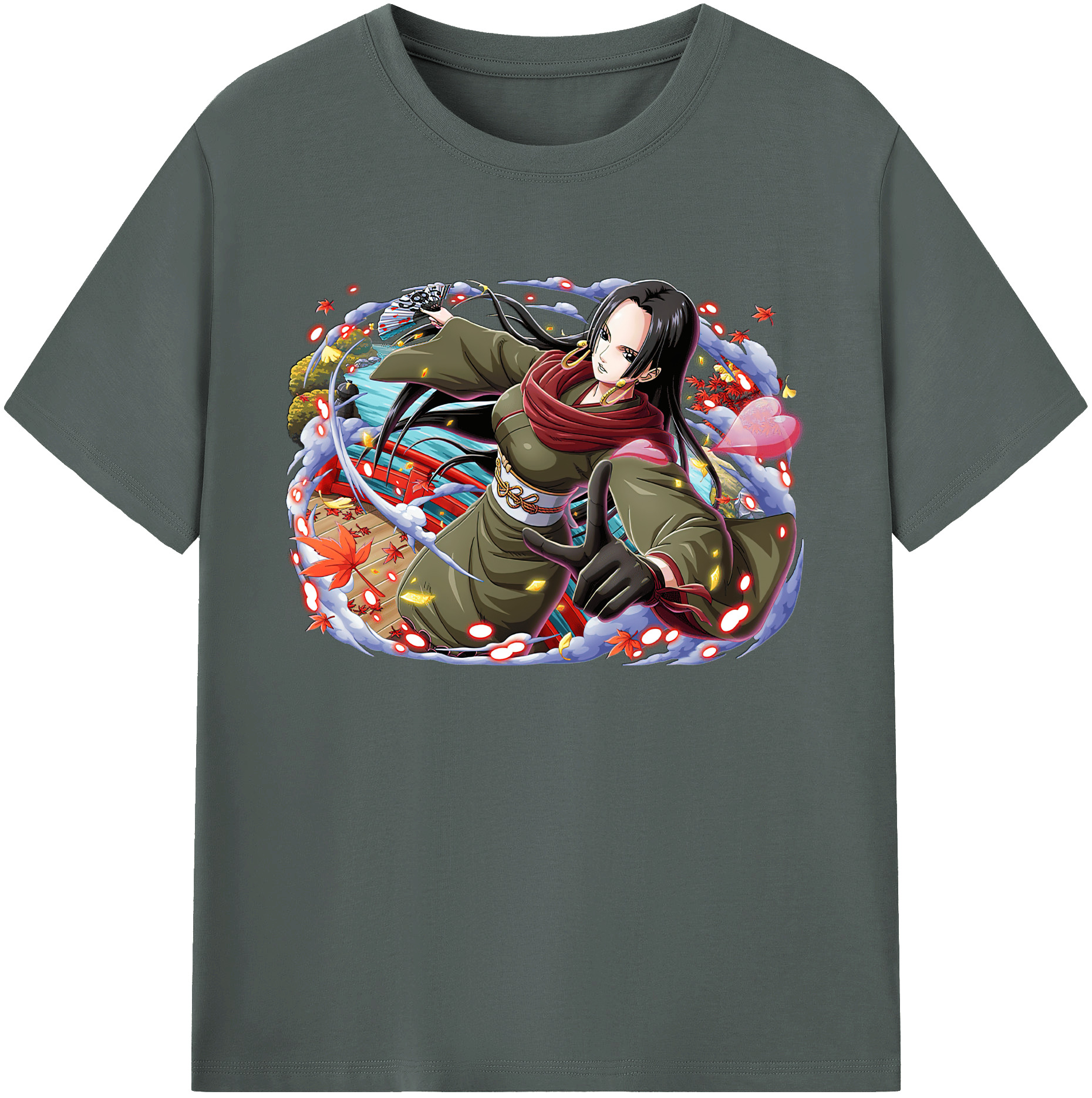 ワンピース ボア・ハンコック ONE PIECE Boa·Hancock 綿100％ メンズ半袖Tシャツ｜肌触りやわらか＆通気性